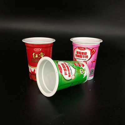 뚜껑이 있는 125ml 요구르트 컵 디저트용 식품 등급 플라스틱 컵